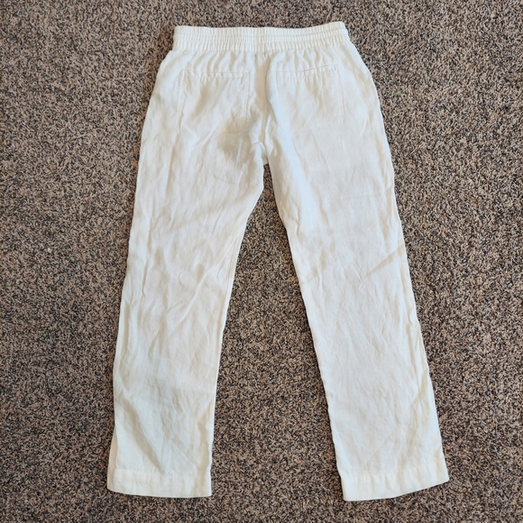 Athleta White Linen Wide Leg Pants Size 4P - Picture 7 of 9